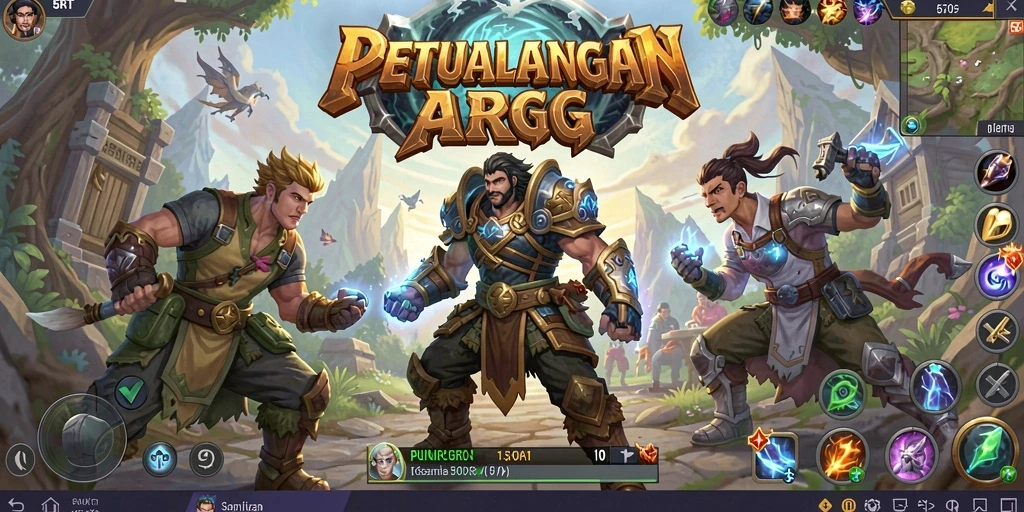 Tangkapan layar utama dari gameplay ARPG yang mendebarkan.