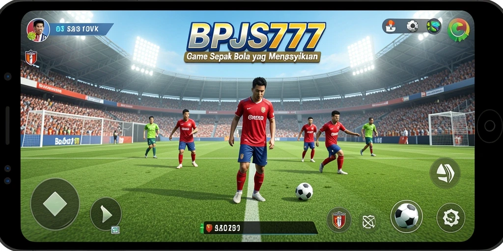 Tampilan menarik dari gameplay BPJS777 dengan aksi sepak bola seru.