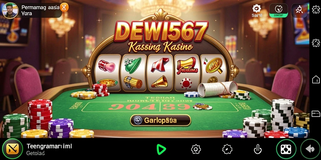Screenshot DEWI567 menunjukkan pengalaman bermain kasino yang seru.