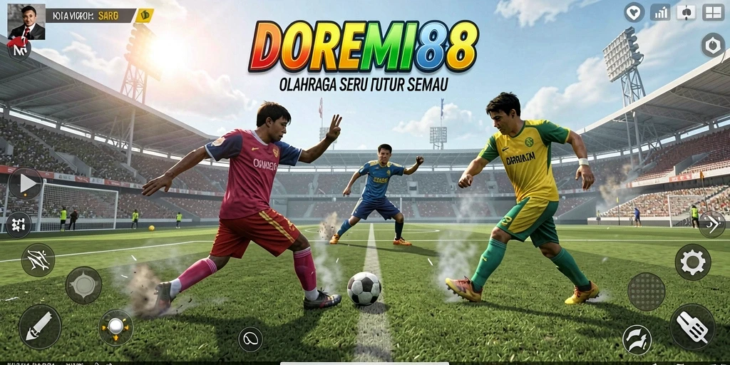 Tampilan atraktif dari gameplay olahraga di DOREMI88.