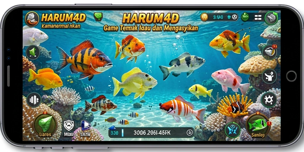 Tampilan gameplay Tembak Ikan yang menarik di HARUM4D.