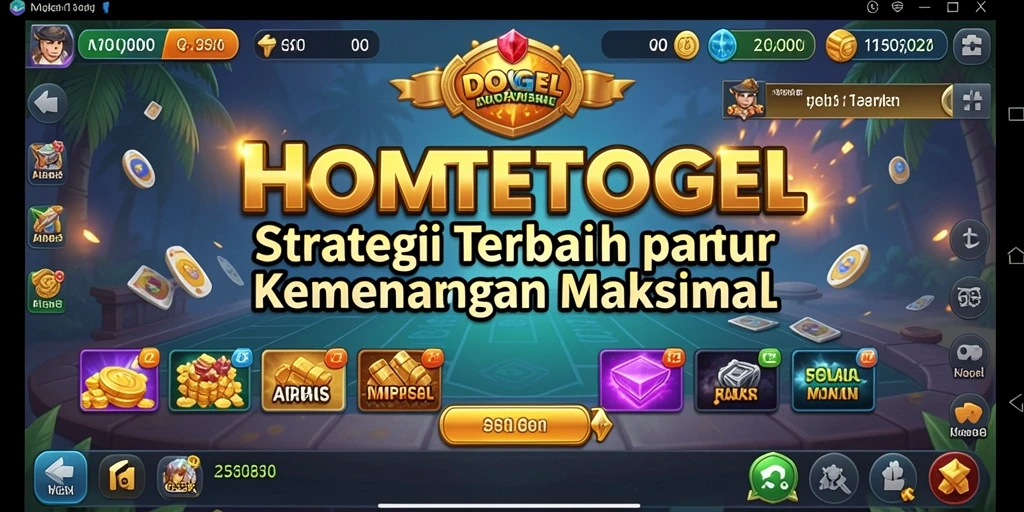 Tampilan menarik gameplay HOMETOGEL yang penuh strategi.