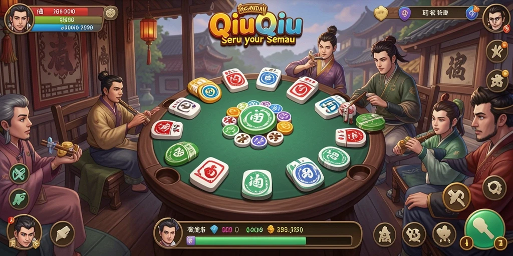 Tampilan gameplay seru KAGANDAN saat bermain QiuQiu.