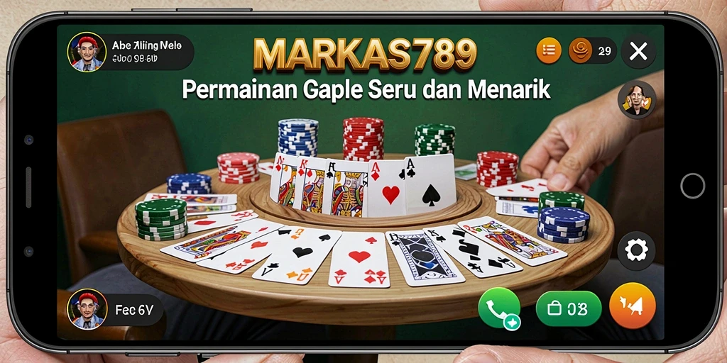 Tampilan gameplay menarik di aplikasi Gaple.