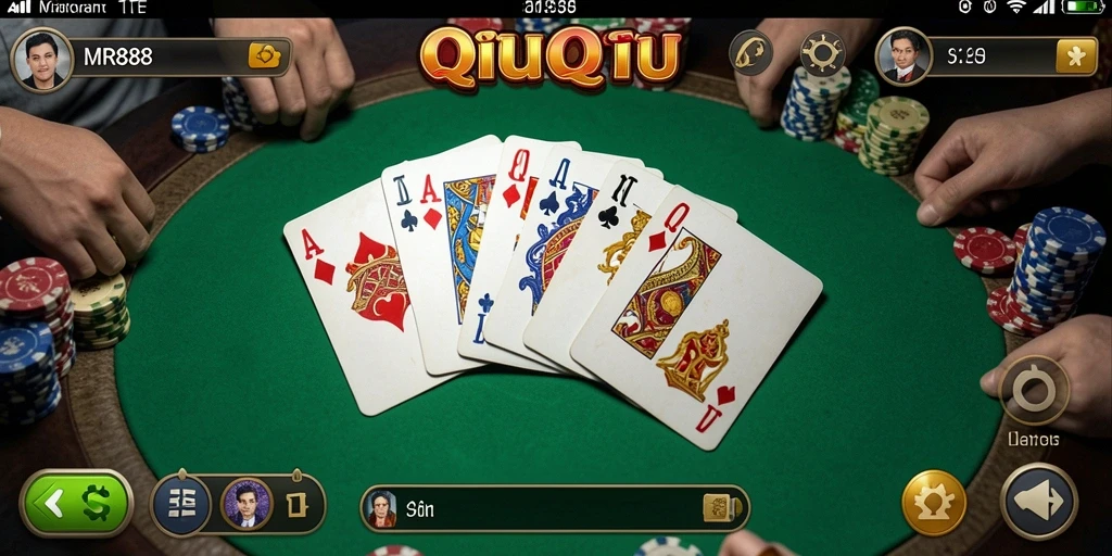 Tampilan gameplay QiuQiu yang menarik dan penuh strategi.