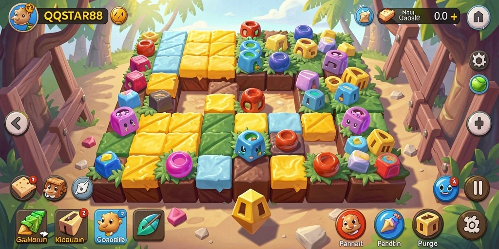 Tampilan menarik dari gameplay Puzzle di QQSTAR88.