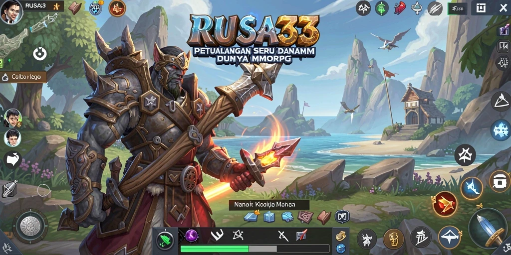 Tangkapan layar RUSA33 menampilkan aksi seru dalam gameplay MMORPG.