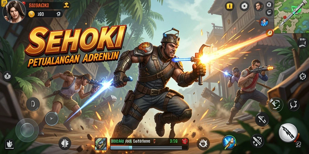 Tampilan mendebarkan dari gameplay SEHOKI yang penuh aksi.