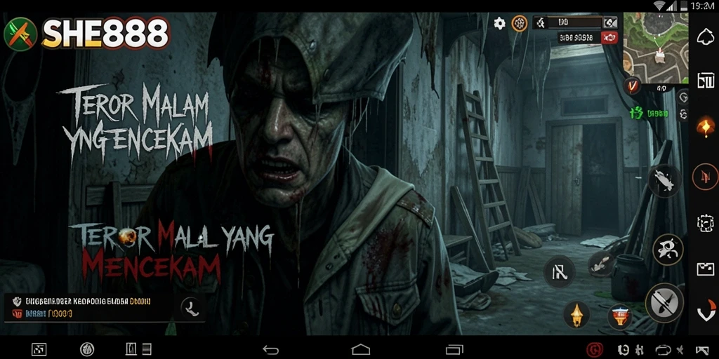 Gameplay menakutkan dalam SHE888 dengan atmosfer mencekam.