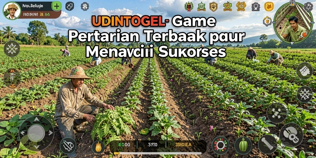 Screenshot UDINTOGEL menampilkan aktivitas bertani yang seru dan interaktif.